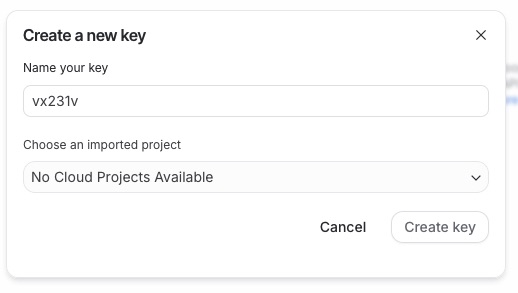API Key benennen